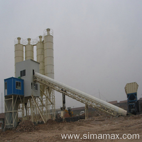 Export to Angola HZS90 Stationary Concrete Batching Plant